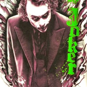 The Dark Knight Heath Ledger The Joker T-shirt  2009 Adult Dark SZ Medium Adult